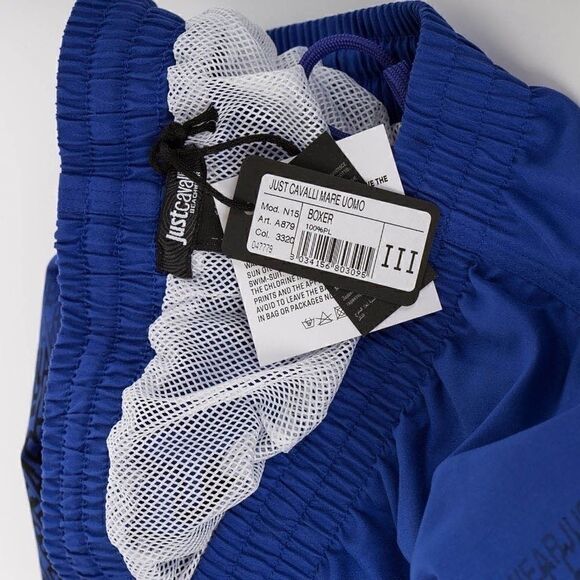 New Just Cavalli Men XS / EU 46 Blue Short Shorts Swim Trunks Beach Swimsuit - Picture 5 of 5